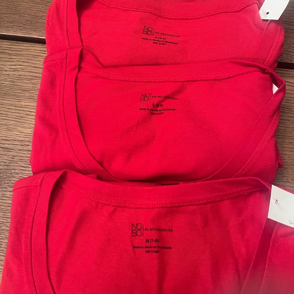 3pack No Boundaries Vibrant Red Top